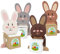 itenga Frohe Ostern Deko 4X Geschenkverpackung Osternester Hasenbande Osterhase mit Sticker Frohe Ostern