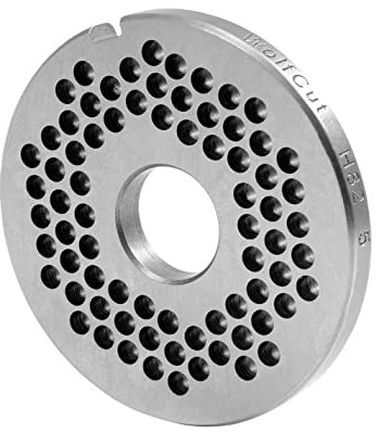 Wolfcut Lochscheiben kompatibel mit Fleischwolf ADE FL82-Cool-400 und FL82-N-400 Werkzeugstahl (5,0 mm)