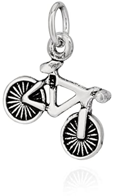 NKlaus Kettenanhänger Fahrrad 925 Silber 12x14mm Silberanhänger Bike Amulett Talisman 10178