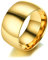 Daesar Edelstahl Ringe Herren Gold, Männer Ring Personalisiert 12MM Glatt Hochglanzpoliert Partnerringe Freundschaftsringe Gr.55 (17.5)
