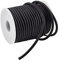 NBEADS 16.4 Yards/15 m Vollgummischnur, 4 mm Schwarz Weiß Kunststoffseil Hohle Gummischlauchschnur Runde Elastische Kordel Perlen Basteln Stretchschnur Für DIY Bastelarbeiten
