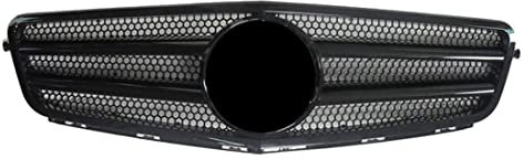 MAGII Auto Front Kühlergrille für Mercedes Benz W204 C-Class 2007-2014, Frontstoßstangengitter Kühlergrill Kühlergitter, Auto Kühlergrill Grill Lufteinlassgrill Frontgrill Zubehör