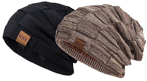 REDESS Beanie Mütze für Herren und Damen Winter Warme Mützen Stricken Slouchy Thick Skull Cap…