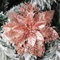 Vitalili Künstliche Weihnachtssterne mit Clips und Stielen, Glitzer, Weihnachtsstern, Dekorationen für Weihnachtsbaumschmuck, Winterparty, Kranz, Dekoration (Roségold), 12 Stück