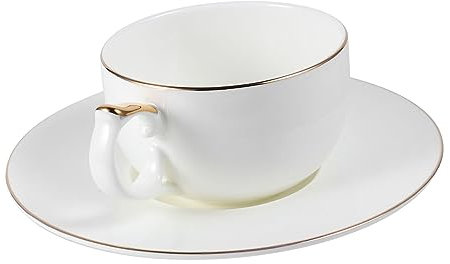 HOMSFOU 1 Satz Kaffeetasse Cappuccino-tassen Teetassen Sublimation Teetassen Und Untertassen Latte Tasse Cappuccinotassen Mit Untertassen Keramik Amerikanischer Stil Kaffee-set