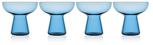 Mikasa Phoebe Margarita Cocktail Glass, Set of 4, Blue