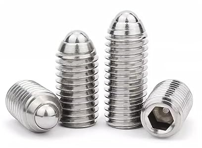 SYDARSYN Kugelkopf Madenschrauben 304 Edelstahl Gewindestifte Innensechskant-Schrauben Feder Kugel Plunger M2.5x4mm (10 Stück)