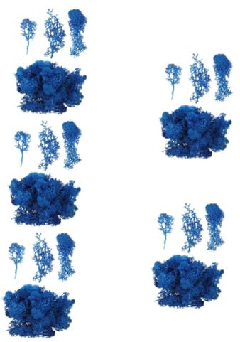 HOMSFOU 5 Sätze Falsche Gefälschte Pflanzen Im Freien Gefälschter Grasteppich Aquarium-dekor Realistischer Kunstrasen Kunstmoos-dekor Künstliches Grün Pflanzenwand Schaum Blumen