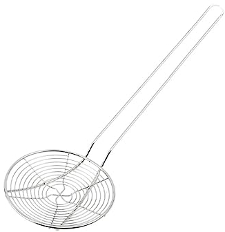MAGICLULU Scolapasta in Acciaio Inossidabile Spider Kitchen Con Manico Schiumarola Per Colino Per Alimenti Cucchiaio Per Pentola Calda Comodo Da Impugnare