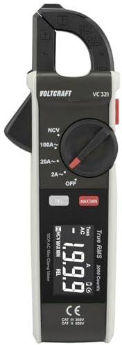 VOLTCRAFT VC-321 Stromzange CAT II 600 V, CAT III 300 V Anzeige (Counts): 2000