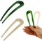 Haargabel Haarnadel 2 Stück U-förmige Hairpin Haarnadeln Groß Französische Haarnadel french hair comb Haarspangen Kopfschmuck Haargabel Frisuren Zubehör für Damen Mädchen (Meerjungfrauenweiß+Grün)