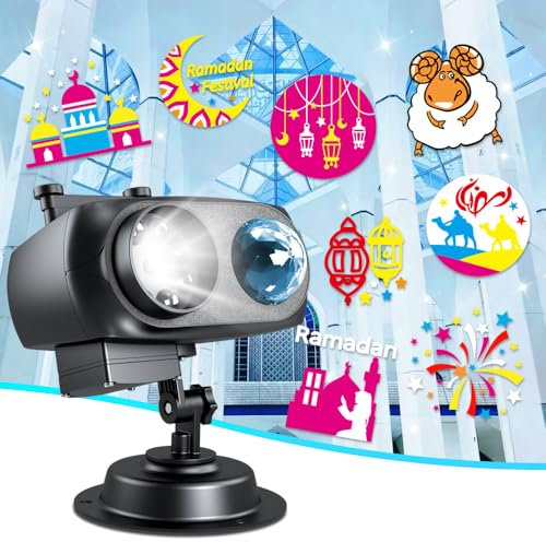 LJBESTM Christmas Halloween Projector Lights Outdoor, Holiday Projector for Yard Home Decor - Xmas Halloween Outdoor Projection Lights for Christmas Decor