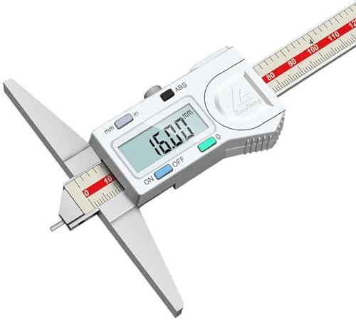 0-300mm Digital Tiefenmessschieber mit Messstift, 0,01 mm hochgenauer Edelstahl digitaler Tiefenmessschieber mit mm/Zoll-Messsystem, Tiefenmess-Messschieber Messwerkzeug (0-300mm)