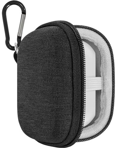 Geekria Shield Earbuds Case Compatible with Beats Solo Buds, Beats Studio Buds True Wireless Earbud, Replacement Hard Shell Travel Carrying Bag with Carabiner Clip, USB-C Charge Cable (Dark Grey)