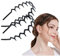 Hebterrka 2er Set Zickzack-Stirnbänder für Frauen, Kunststoff Haarkamm-Stirnband (2 Schwarz), Haaraccessoires für Frauen und Männer beim Gesichtwaschen