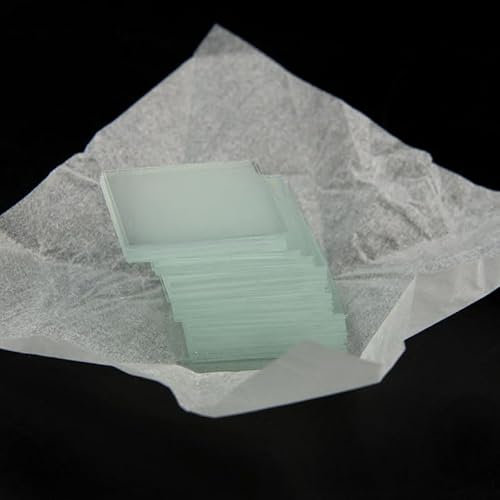 MNUPL 100 Stück 50 x 50 mm große Objektträger aus Glas, Deckgläser, Leere Objektträger, Mikroskop-Zubehör, 0,13–0,17 mm