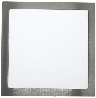 Jandei - Downlight LED 18W Cuadrado Empotrar Acabado Acero, 1440 Lumenes. Perfecto para Pasillos, Salones, Oficinas, Cocinas. Fuente de alimentación, driver 220V incluido. (blanco cálido 3000K)