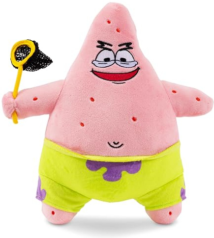 Nickelodeon Spongebob Schwammkopf Patrick Star Jellyfishing 25,4 cm Sammler Plüschtier, großes weiches Stofftier