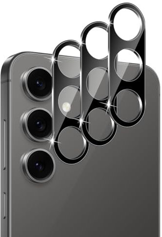 Liilaa Pellicola Fotocamera Compatibile con Samsung Galaxy S24 FE, Vetro Temperato Protezione Lente, Anti-graffio, Durezza 9H, HD Schermo, 3 Pezzi