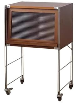 Vorratsschrank Küche Hoch 94cm, Aufbewahrungsschrank für Roboterstaubsauger mit Station, Kehrroboter Lagerschrank Regal Roboter Wohnzimmer Sideboard