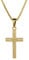 trendor Kreuz-Anhänger Gold 585 (14 Kt.) + Goldplattierte Kette Geschenkidee Kinder-Halskette mit Gold-Kreuz für Jungen und Mädchen 75276-50 50 cm