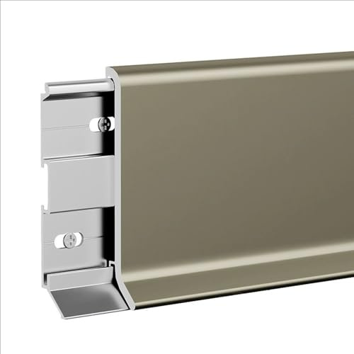 Sockelleiste Sockelleisten Fussleisten Flexible Sockelleisten aus Aluminium, Anpassbare Garagen-Sockelleisten-Abdeckungen, Perforierte Installation Badezimmer Wand Sockelleiste Trim für Küche/Wohnzi