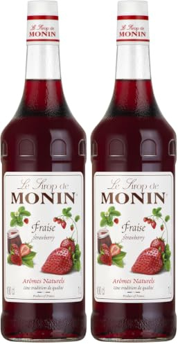 MONIN Erdbeer Sirup 1 Liter (Packung mit 2)