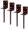 Concrete in Wooden Post Support Base Bracket 75 x 75mm Carport Decking 4PK