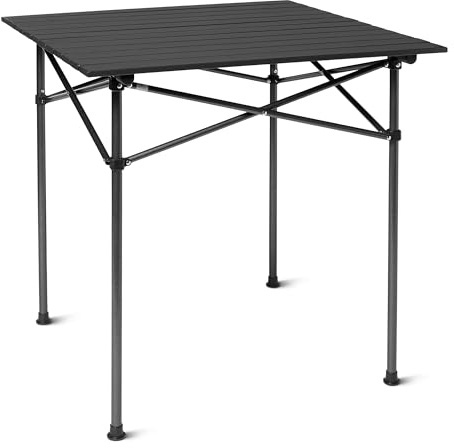 Amazon Basics Tavolo da Campeggio, Alto, 70.2 cm (L) x 70.2 cm (P) x 70 cm (A), Nero