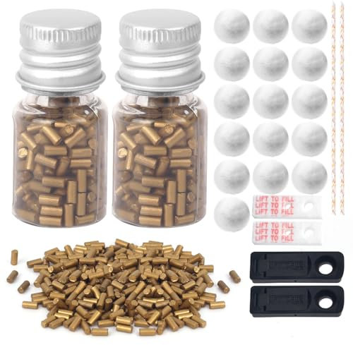 400Stks Feuerzeug Feuersteine Kit, Ersatz Feuerzeug Steine, Benzin Feuerzeuge Zündsteine mit Docht Gummidichtungen Watte & Filz, Universal Feuerzeug Zubehör für Reparieren Meisten Feuerzeuge