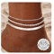 CASSIECA Bracelets de Cheville pour Femme en Argent Sterling 925 Bracelets de Cheville Tendance Délicats Empilable Bracelet de Cheville Ajustable Corde Chaîne Perlée Pied Bijoux de Plage pour Femme