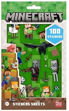 Toys & Gamers Ultimate Minecraft 100-Piece Sticker Set - 5 Vibrant Sticker Sheets for Creative Fun!