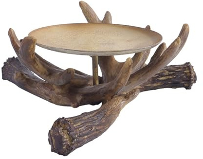 Kerzenhalter im Bauernhausstil, Hirschhalter, rustikales Teelicht, Geschenk, Geweih, Hirschhalter