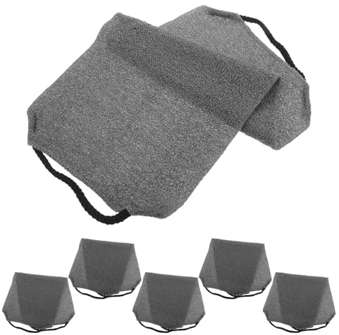 VALICLUD 6Er Pack Rückenpeeling Duschhandtücher Körperpeeling Handtücher Aus Nylon Peeling Badetücher Für Männer Peeling Tücher Für Duschtücher Dunkelgrau