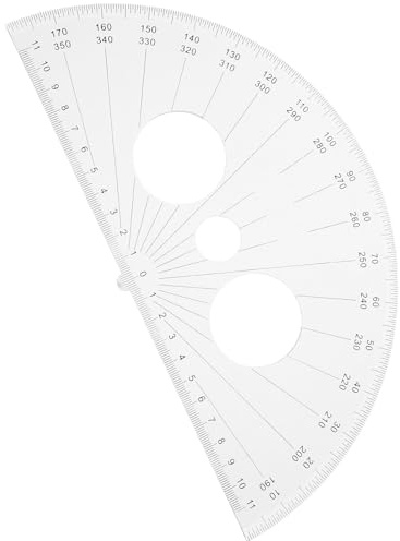 BUTIFULSIC Half Circle Protractor for Students, Small Plastic Math Protractor Tool with Degree Measurement, Angle Measuring Instrument for School and Technical Drawing