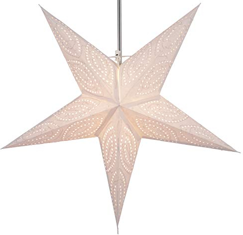 GURU SHOP Faltbarer Advents Leucht Papierstern, Weihnachtsstern 60 cm - Mercury Nature, Papiersterne 60 cm