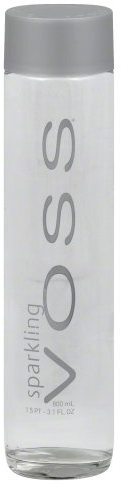 Voss SPARKLING Wasser in Glas 0,8 Liter