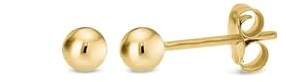KEZEF Rund-Ohrstecker 3-9 mm | 585er Gold-Filled | Medizinische Ohrstecker für Damen, Herren & Mädchen | Trendiger Schmuck