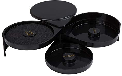 Glass Rimmer 3 Tier Black