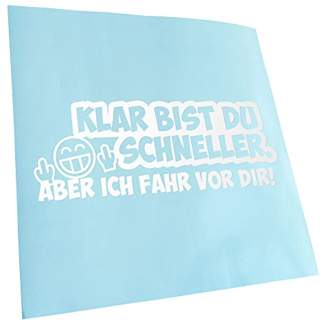 Kiwistar - Autoaufkleber - Klar bist du schneller... Aufkleber für Auto, Laptop, Fahrrad, LKW, Motorrad Mehrfarbig JDM Decal Racing