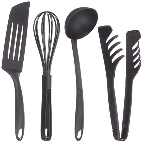 [Online Exclusive] Tefal Kitchen Tools 4-Piece Set, Ladle, Turner, Whisk, Tongs, Epis Kitchen Tool Set 4, Nylon Resin, Scratch Resistant K001S4