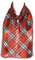 Hat To Socks Chiffon-Satinschal mit Schottenkaro-Muster (Rot)