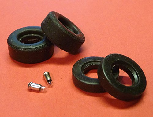 Slotcar Reifen + Glühbirnen 6-teilig für Carrera UNIVERSAL oder 132 SERVO