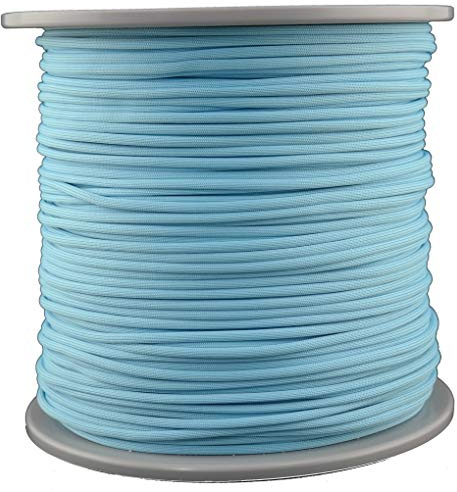 Gepolight ® Leuchtschnur neon-blau Ø ca. 3,5 mm - 300 Meter - 100% Polyester B1 - leuchtet genial unter Schwarzlicht