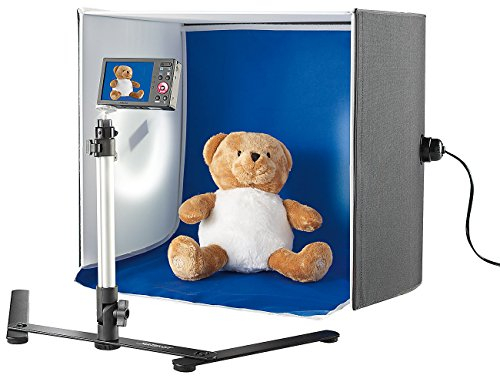 Somikon Photobox: Professionelle Foto-Studio-Box, Bluescreen/Whitescreen, Stativ (Produktfoto Box, Photo Studio Box, weiße Wand für Fotos)