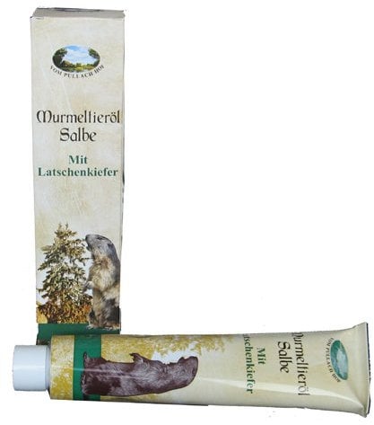 4x Murmeltieröl Salbe 200ml vom Pullach Hof, Salbe mit Murmeltieröl und Latschenkiefer, wohltuend, regenerierend und pflegend, zur Massage von Schulter und Rücken