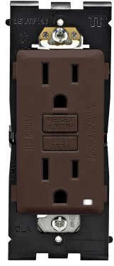 Leviton RGF15-WB Renu Selbsttest manipulationssichere GFCI-Steckdose, 15 A, Walnuss-Rinde