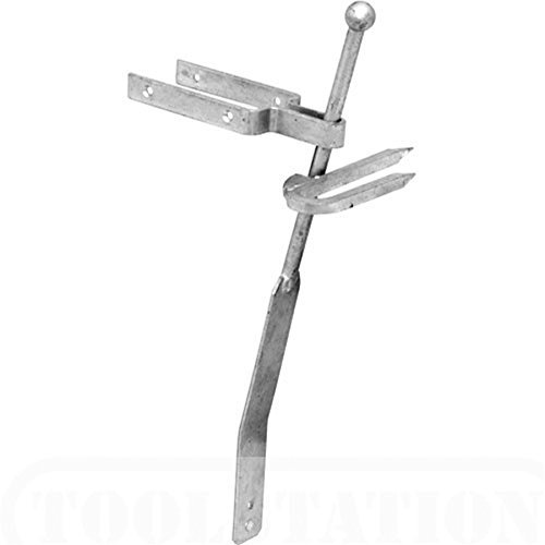 White Hinge Limited Field Gate 600mm Spring Fastener Latch Set & Fixings