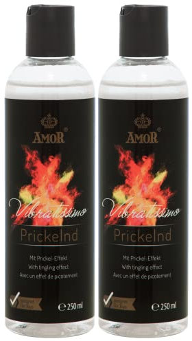 Vibratissimo Play Gel Prickelnd 2x250 ml I Gleitmittel mit Prickel-Effekt I Wasserbasierte Gleitgele I Lubricant Gel für Silikon Toys & Latexkondome geeignet I water based lubrication
