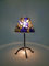 Dapo Mosaik-Teelichthalter Pilz Windlicht Metall + Schirm Mosaikglas H16cm Tischdekoration Dekoration (blau-Gold)